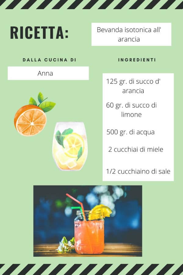 La mia bevanda isotonica fatta in casa