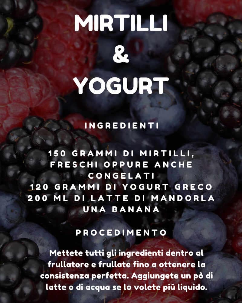 smoothie mirtilli e yogurt